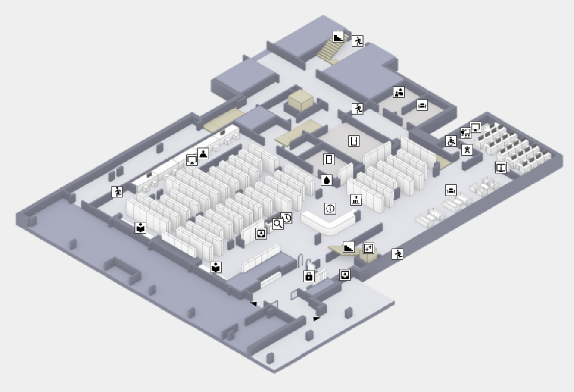 Lageplan der neuen Bibliothek