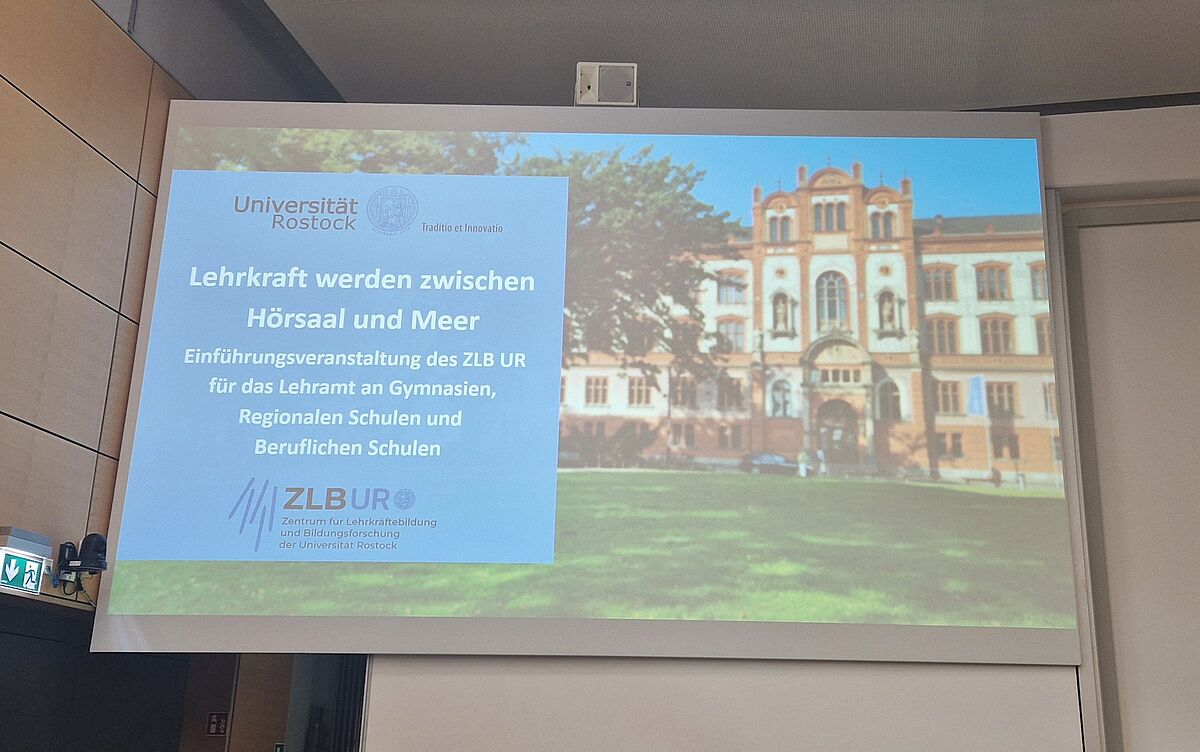 Eröffnung der Begrüßungsveranstaltung für alle Lehrämter an der Universität Rostock