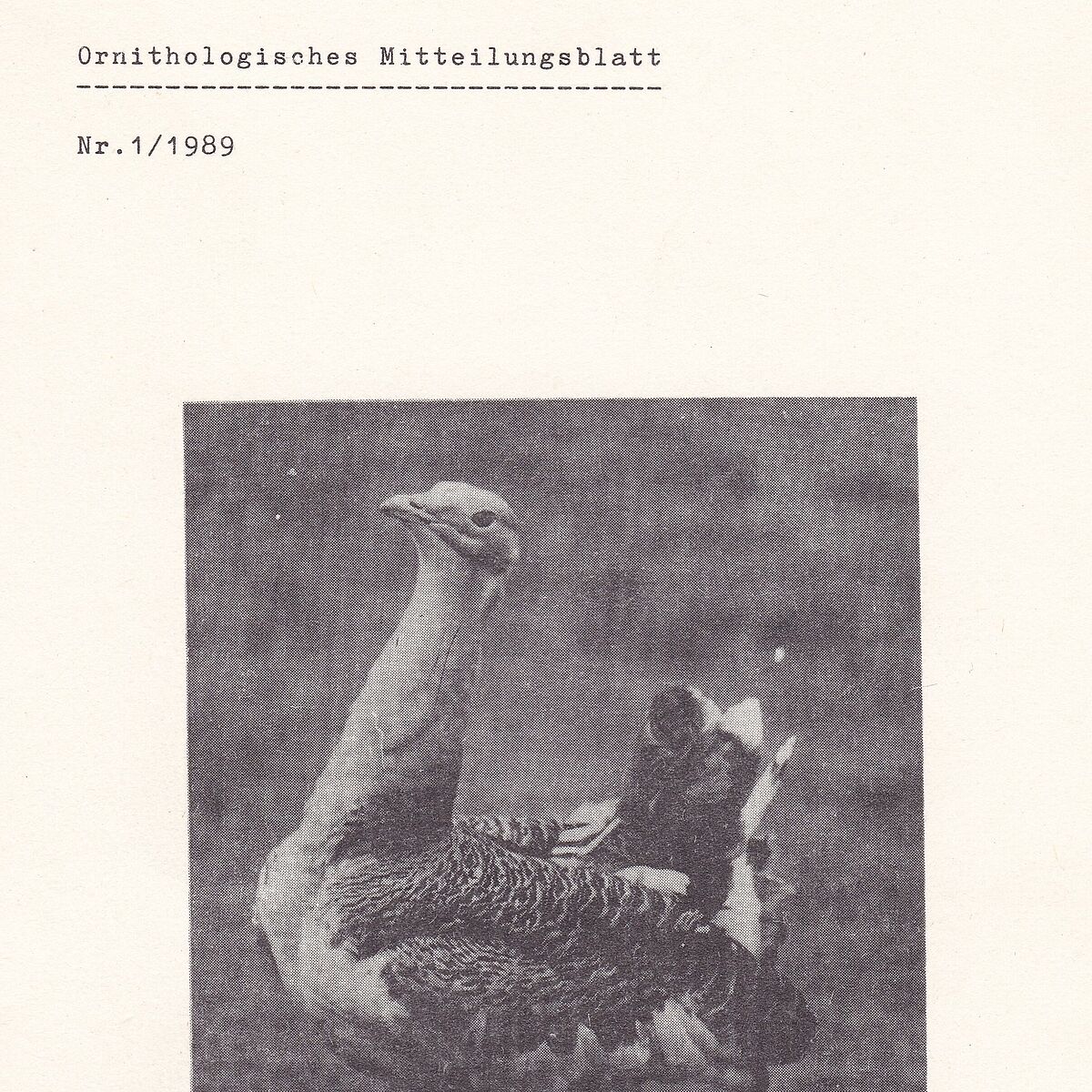 Ornithologisches Mitteilungsblatt