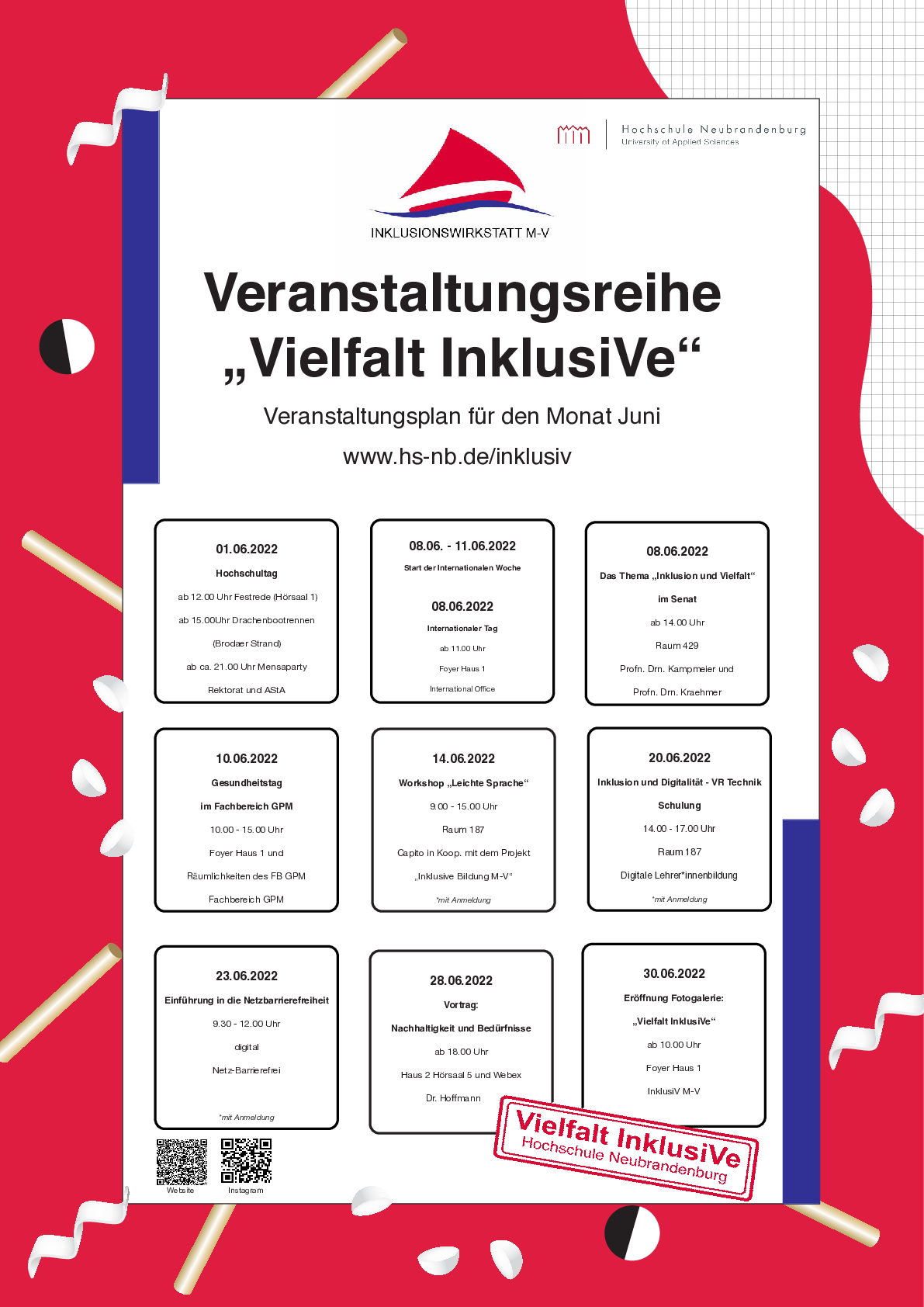 Plakat zur Veranstaltungsreihe im Juni