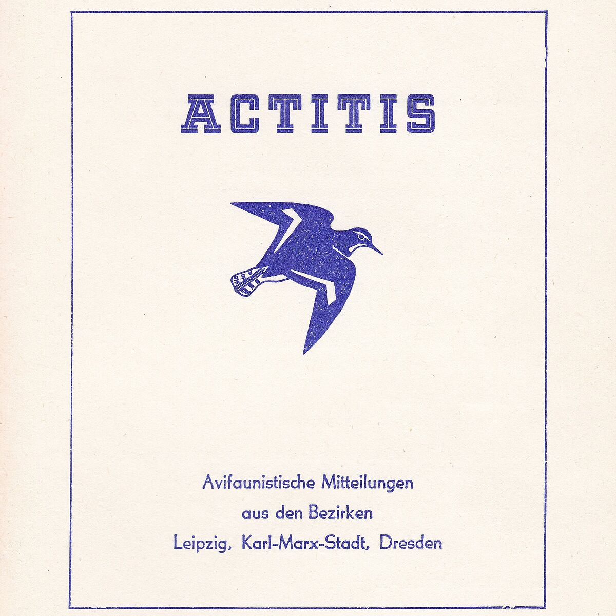 ACTITIS - Avifaunistische Mitteilungen