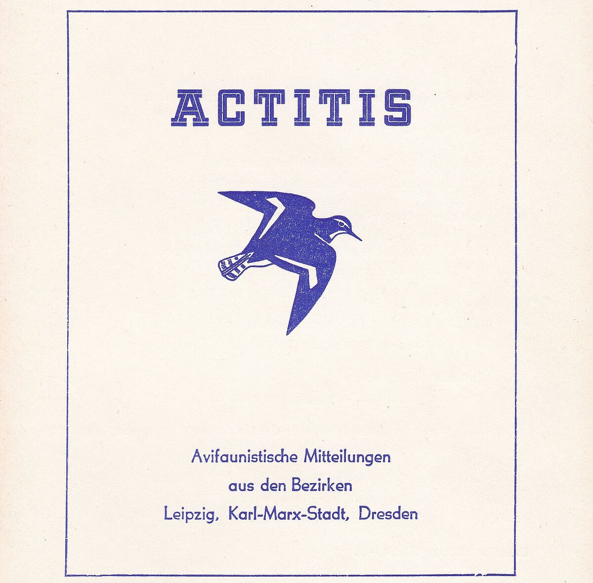 ACTITIS - Avifaunistische Mitteilungen