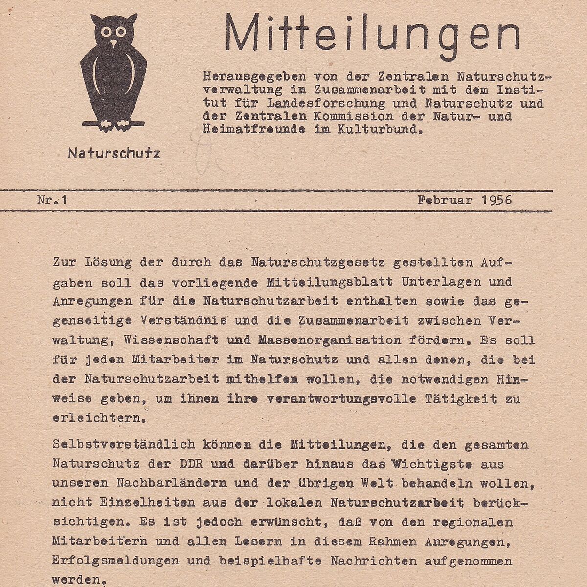 Mitteilungen Naturschutz