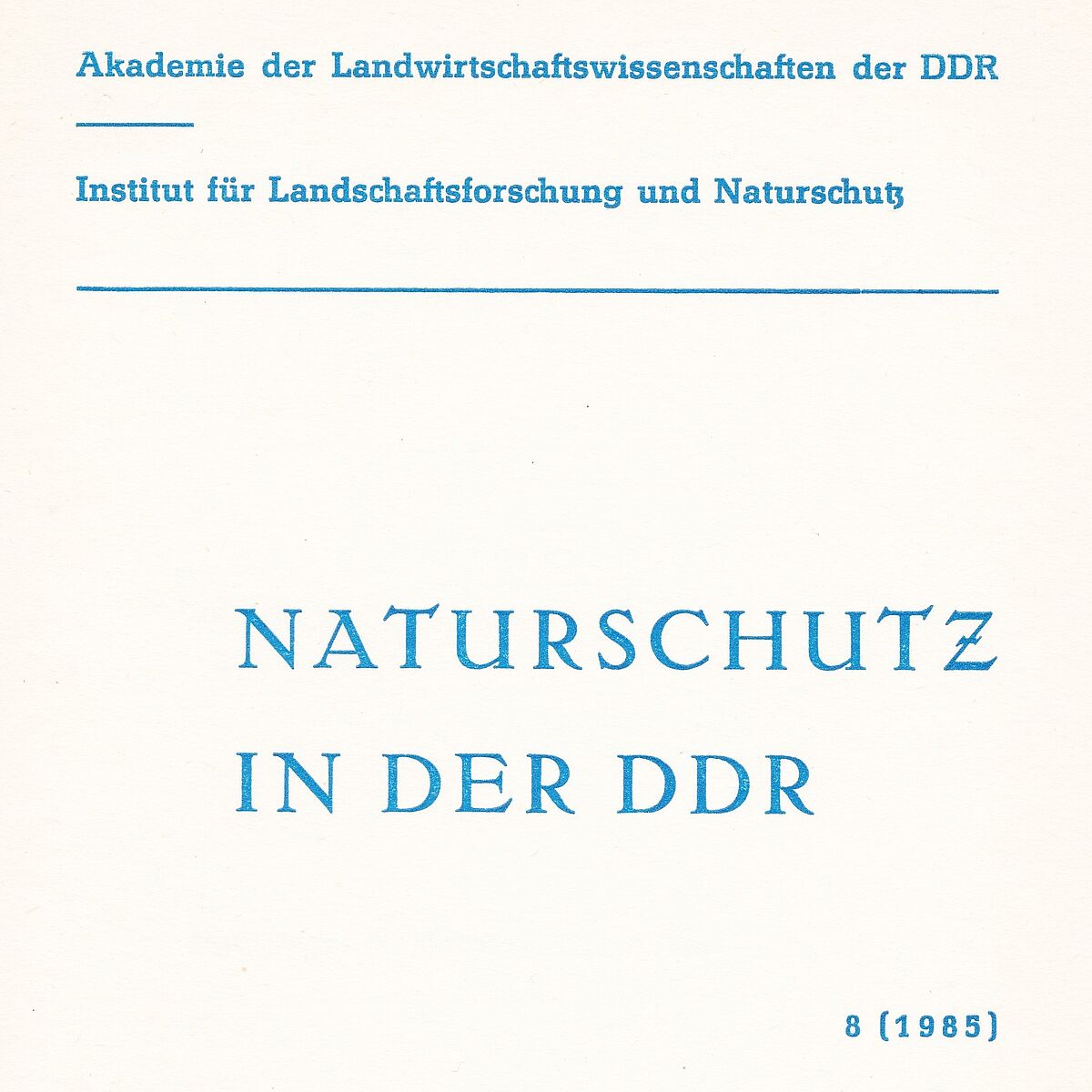 Naturschutz in der DDR