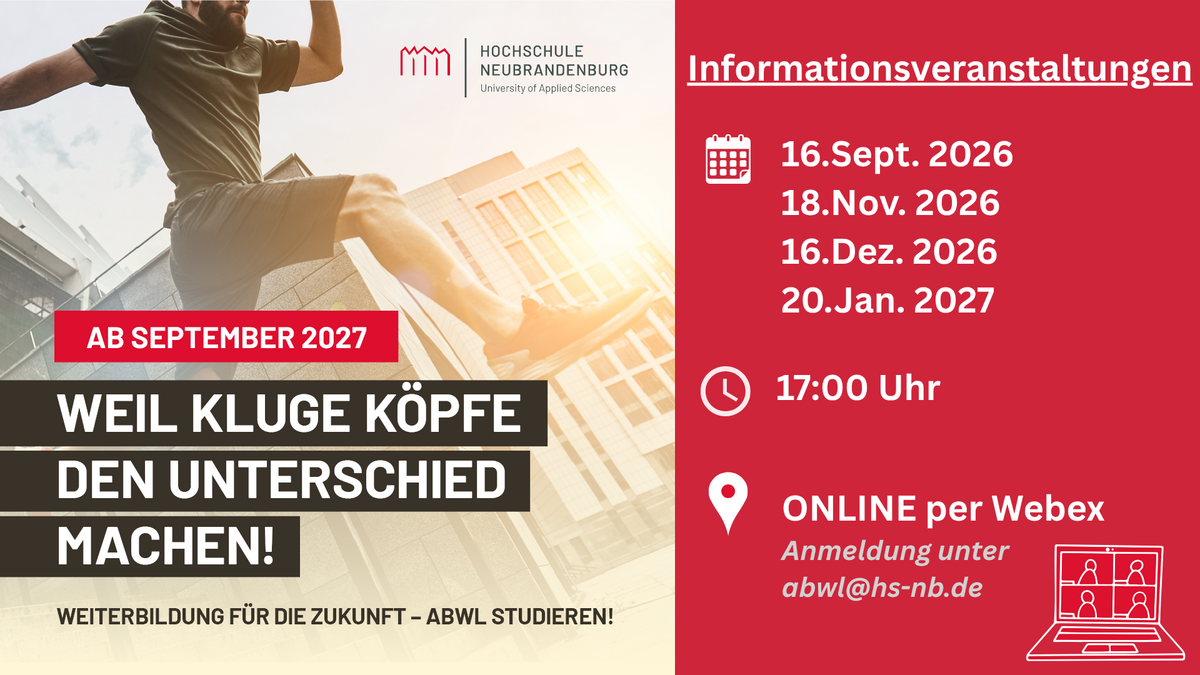 Online - Informationsveranstaltungen