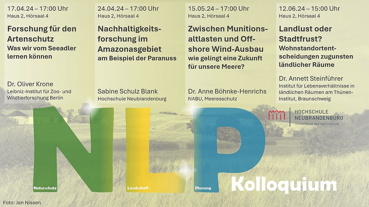 NLP Kolloquium an der Hochschule Neubrandenburg - Naturschutz - Landschaft - Planung