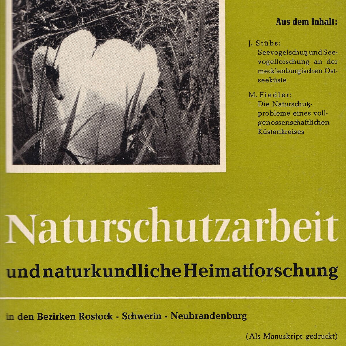 Naturschutzarbeit u. Heimatforschung