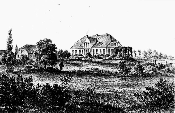 Gutshaus Peckatel um 1840
