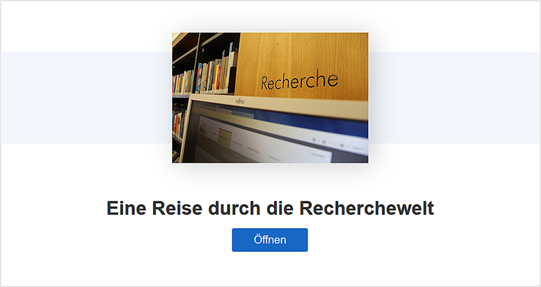 OER – Eine Reise durch die Recherchewelt