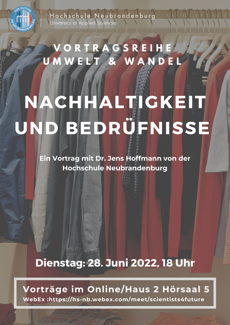 Plakat mit Beschreibung der Veranstaltung